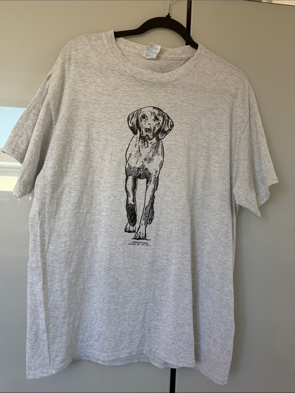 Port and Company Gray Dog Graphic Tee